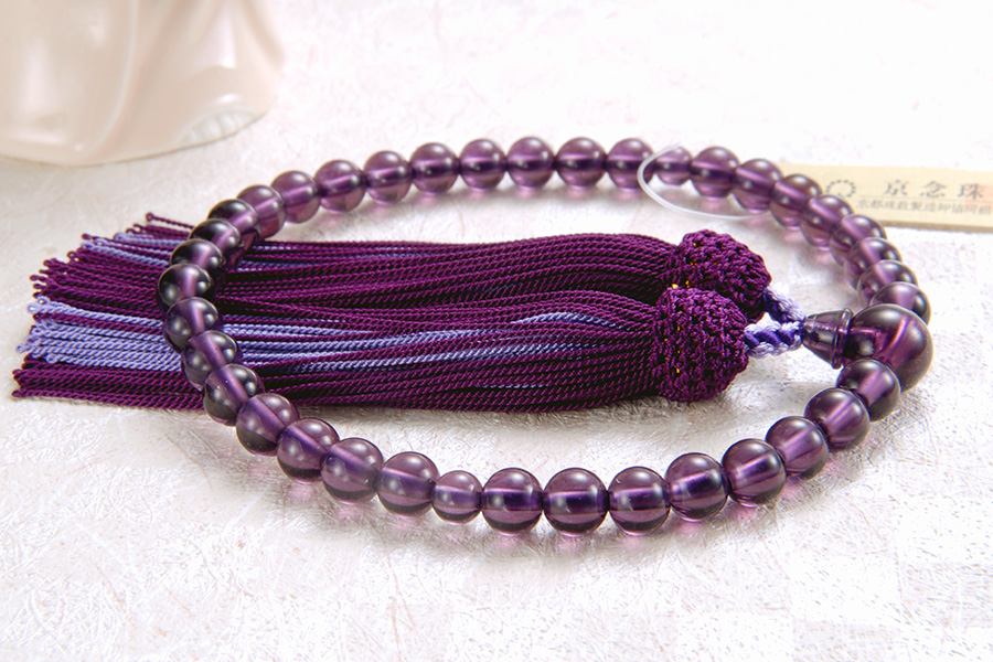 ブレスレット 紫水晶 7ｍｍ  ☆国内最安値に挑戦☆ 腕輪念珠 数珠  共仕立